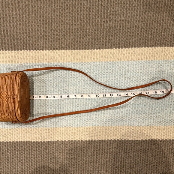 Oval Rattan Bag With Leather Strap - Bohemian Crossbody Bag - Straw Woven Bag - Picture 14 of 14